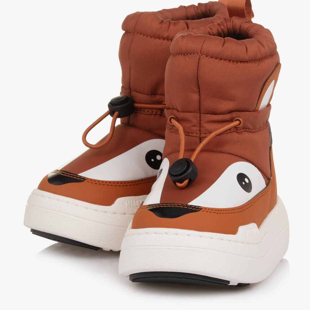 Moon Boot-Brown Junior Park Mid-Length Fox Boots | Childrensalon