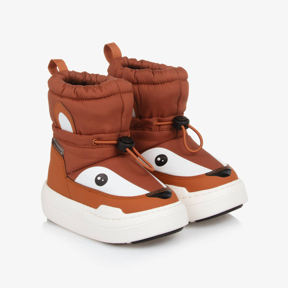 Moon Boot-Brown Park Mid-Length Fox Boots | Childrensalon