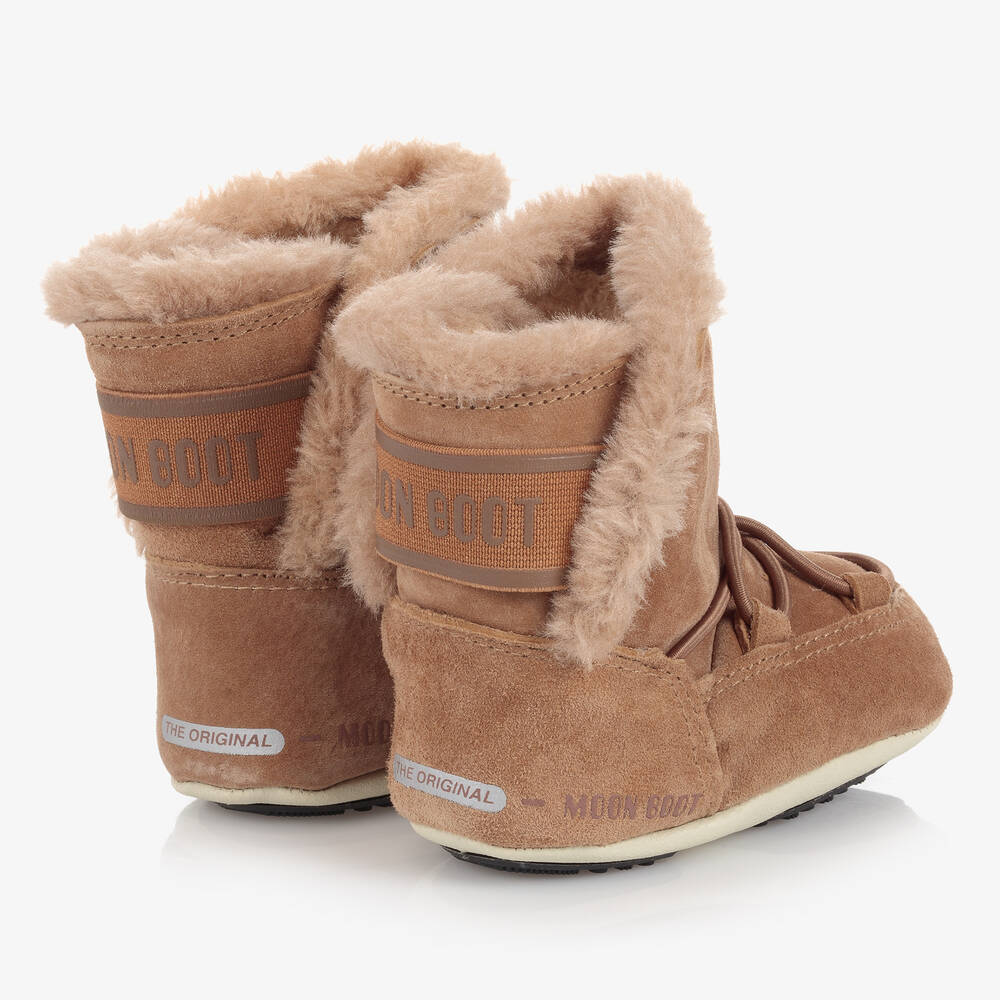 Moon Boot-Brown Suede Baby Moon Boots | Childrensalon