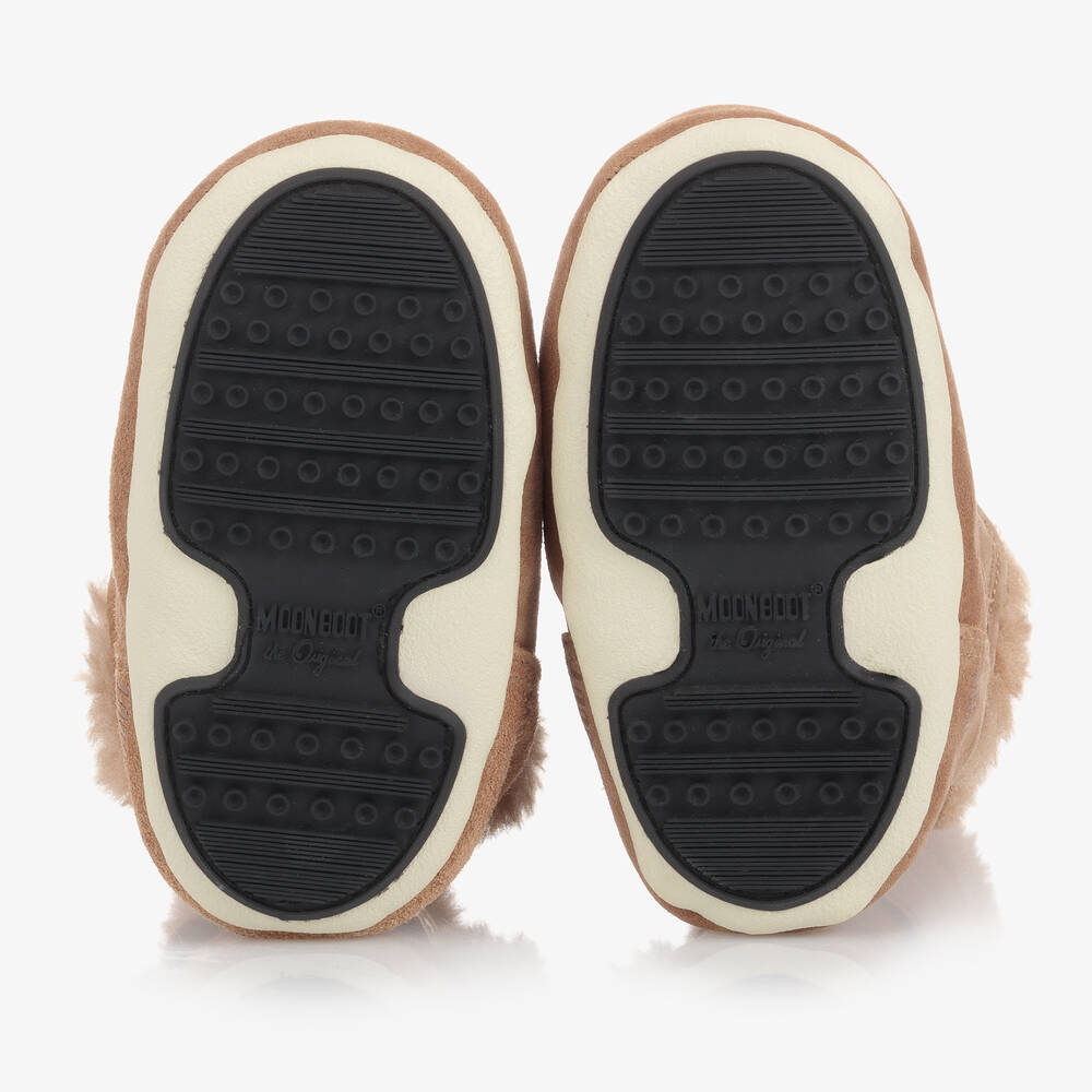 Moon Boot-Brown Suede Baby Moon Boots | Childrensalon
