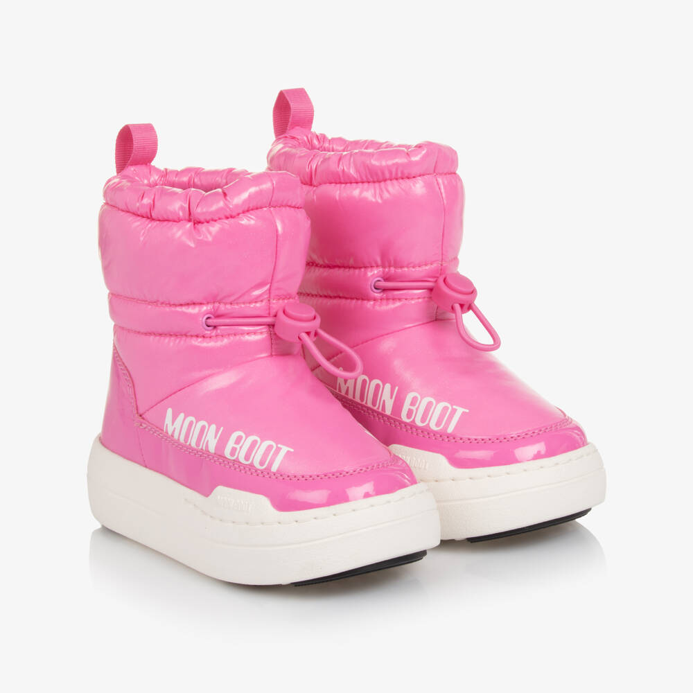 Moon Boot - Girls Bright Pink Waterproof Toggle Boots