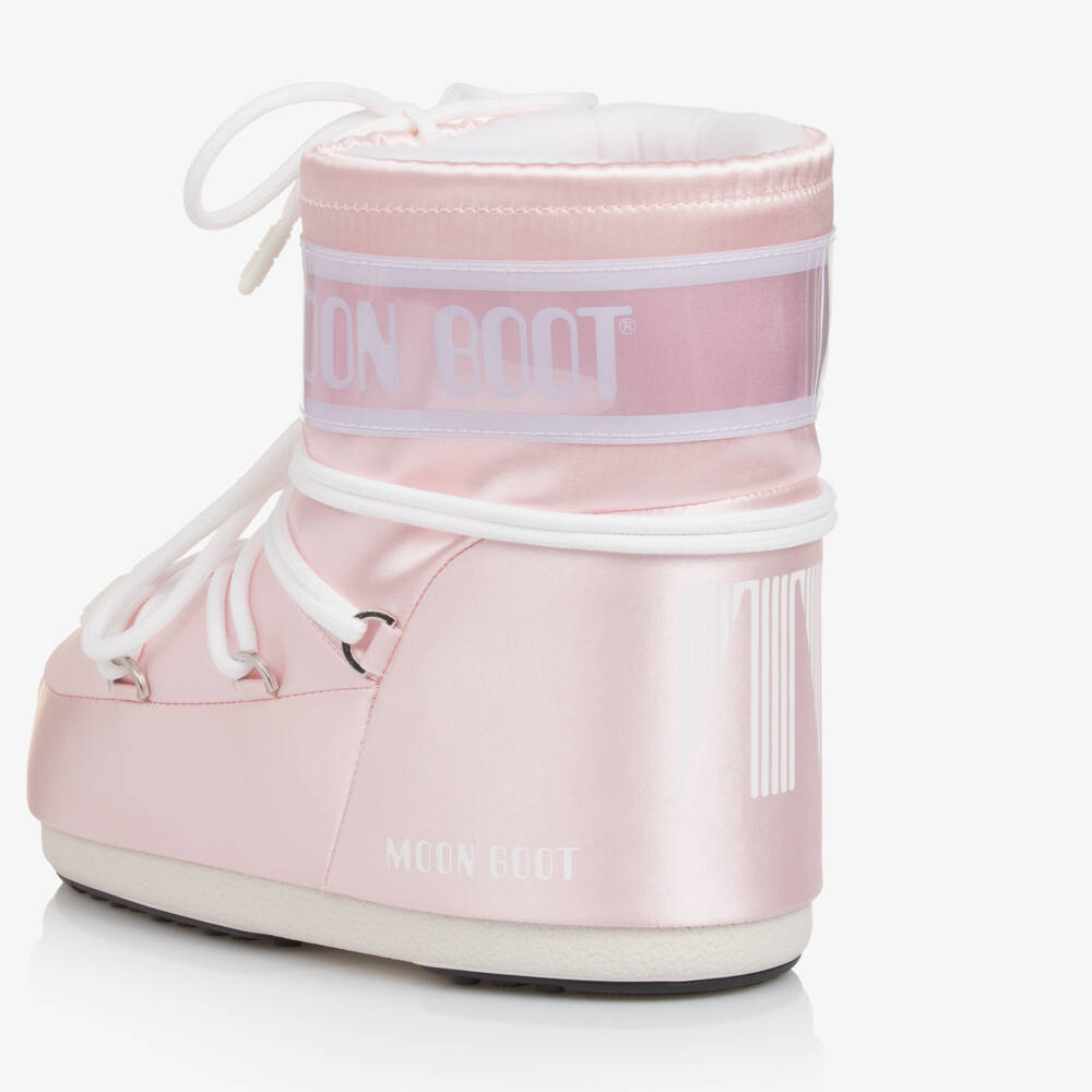 Moon Boot-Сноубуты розовые перламутровые короткие для девочек | Childrensalon