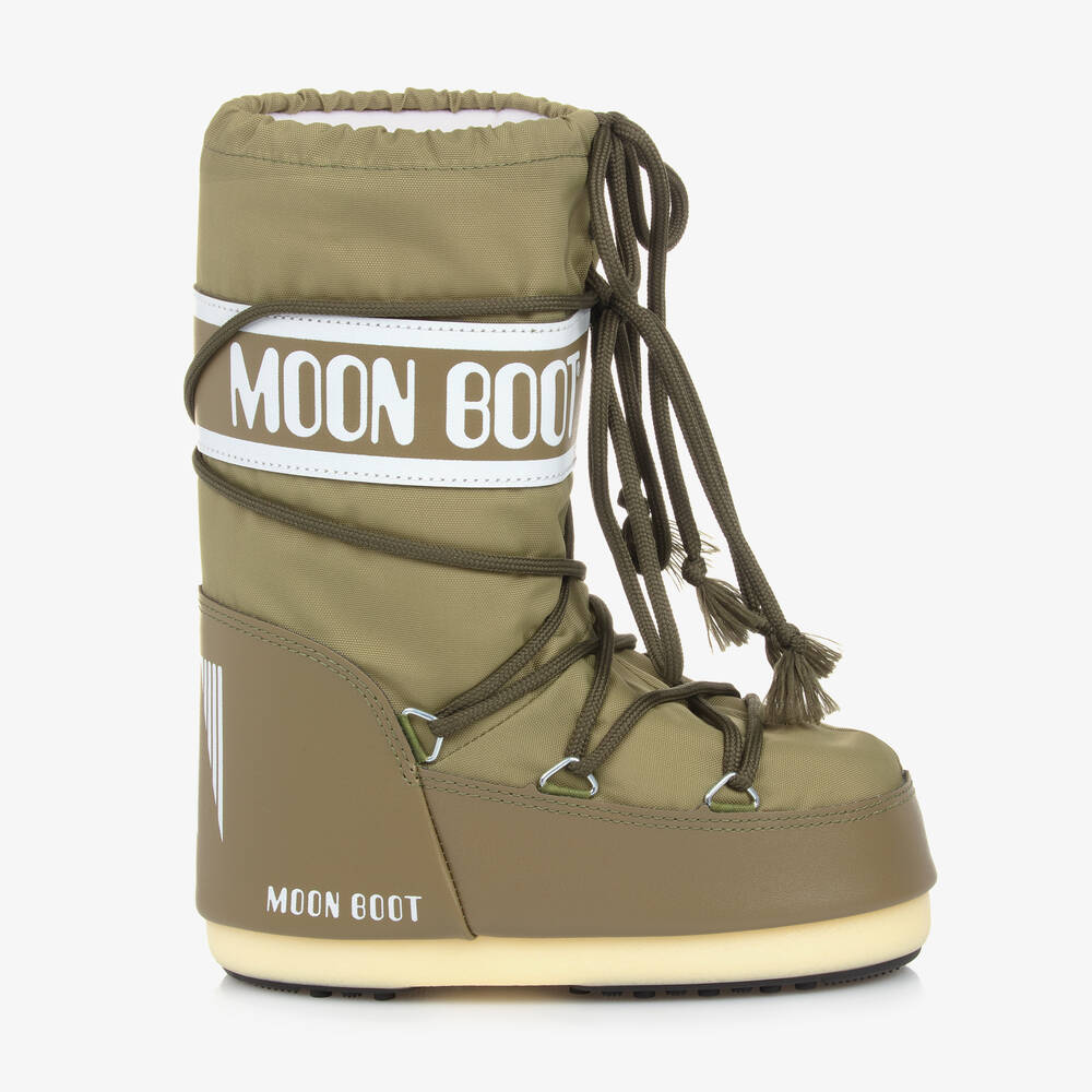 Moon Boot-Green Icon Nylon Snow Boots | Childrensalon