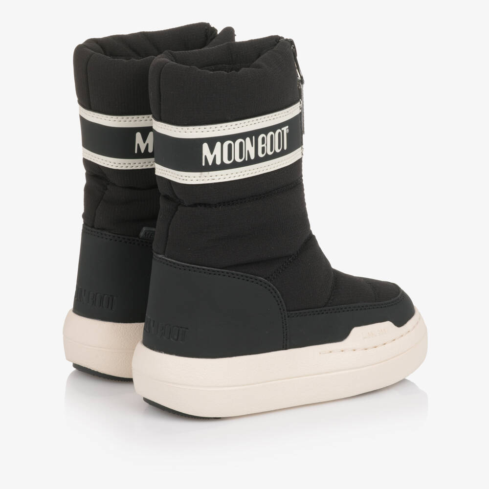 Moon Boot-Junior Black Park Zip High Boots | Childrensalon
