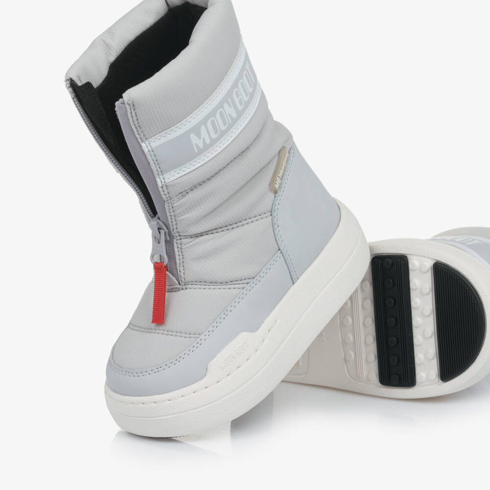 Moon Boot-Сапоги высокие серые Park Zip | Childrensalon