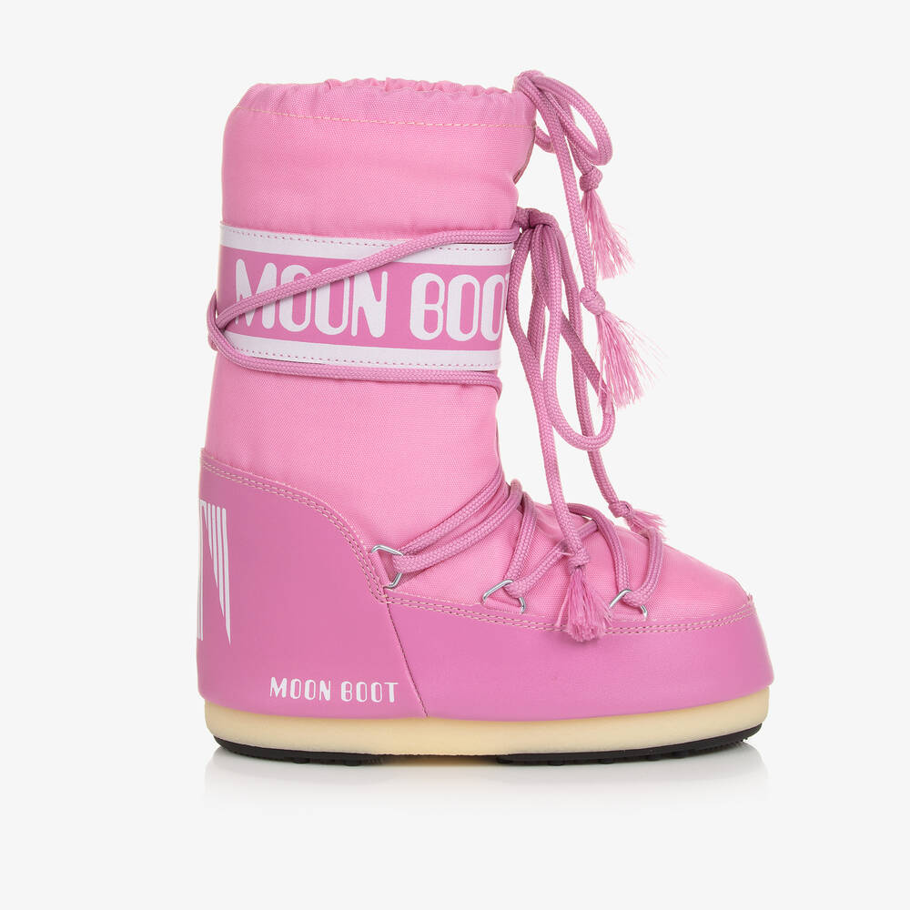Moon Boot-Pink Icon Nylon Snow Boots | Childrensalon