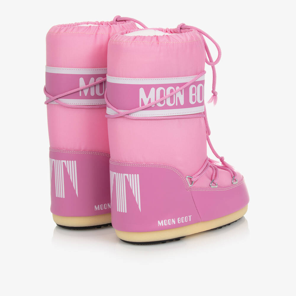 Moon Boot-Pink Icon Nylon Snow Boots | Childrensalon