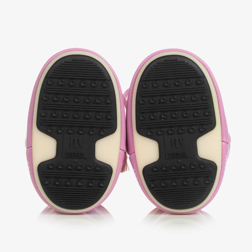 Moon Boot-Pink Mini Nylon Snow Boots | Childrensalon