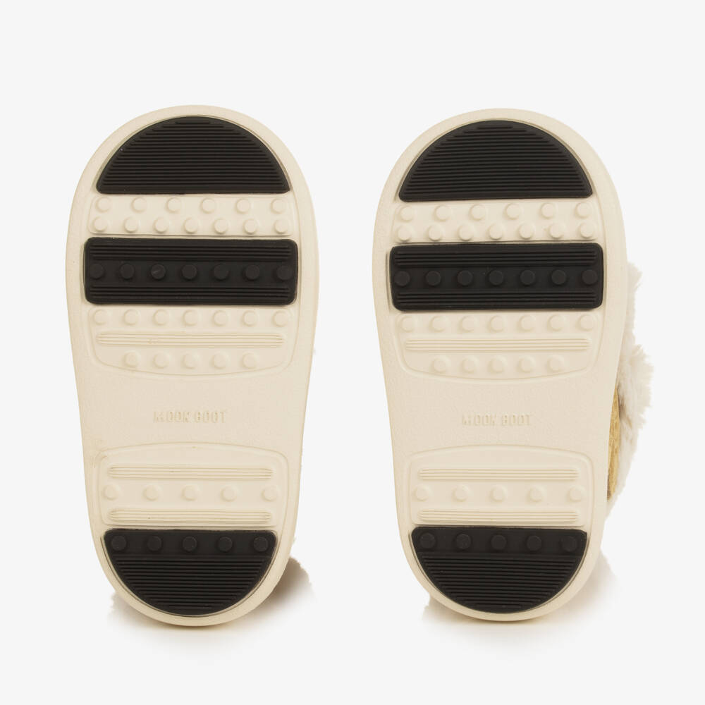 Moon Boot-Waterproof Brown Suede Leather Velcro Boots | Childrensalon