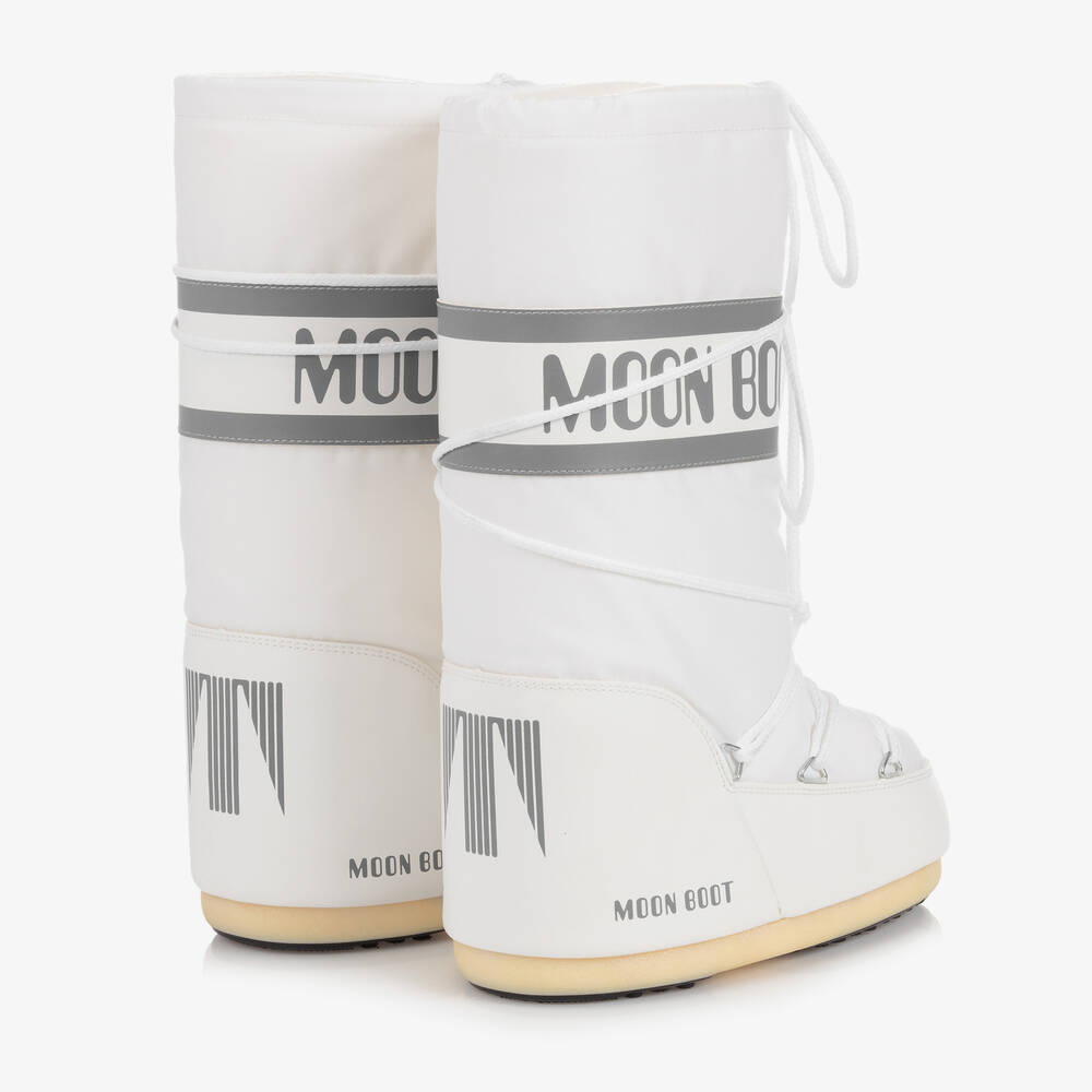 Moon Boot-White Icon Nylon Snow Boots | Childrensalon