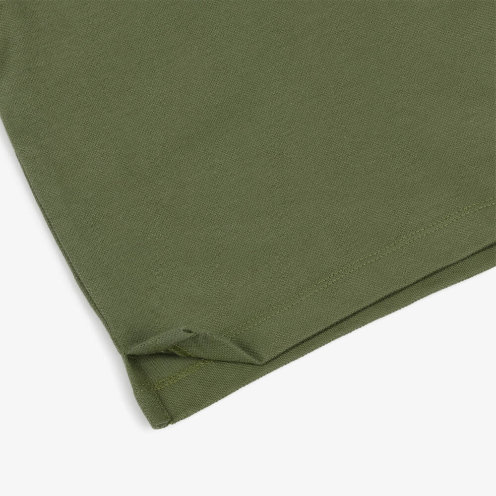 Moschino-Baby Boys Green Cotton Piqué Teddy Bear Polo Shirt | Childrensalon