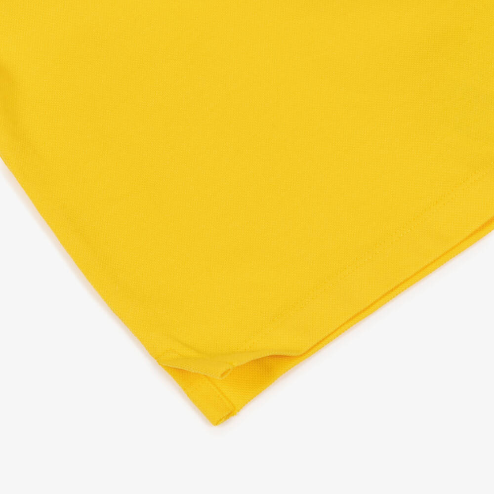 Moschino-Baby Boys Yellow Cotton Piqué Teddy Bear Polo Shirt | Childrensalon