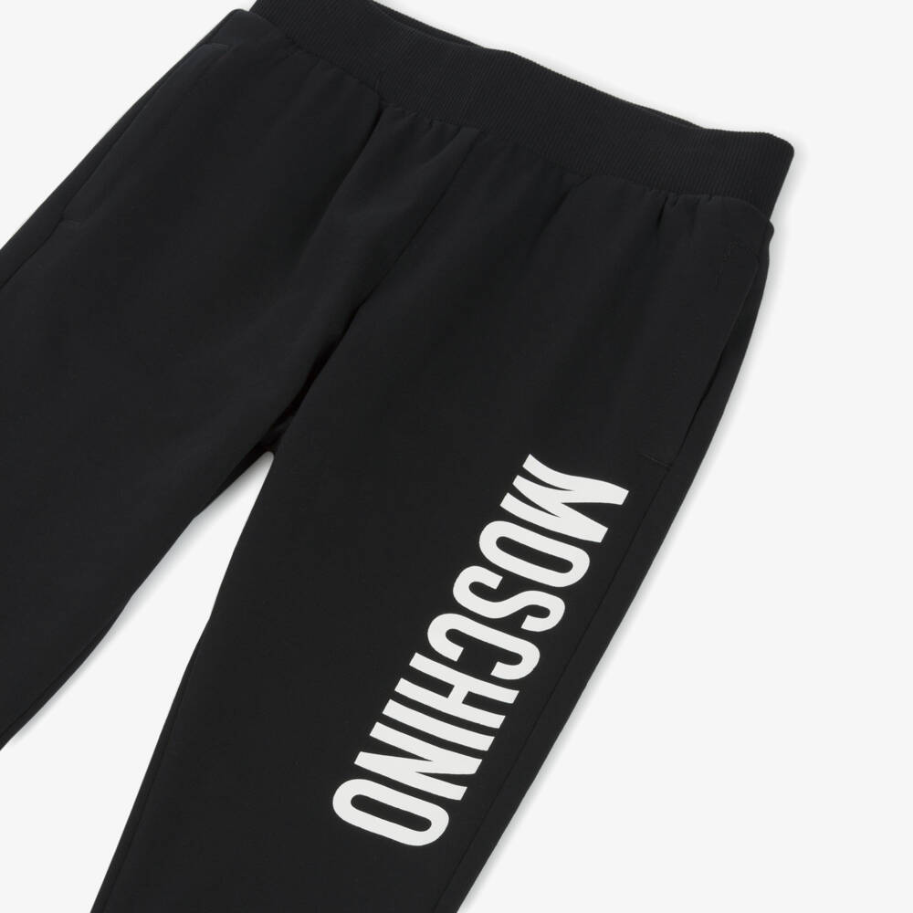 Moschino-Черные джоггеры из хлопкового джерси | Childrensalon