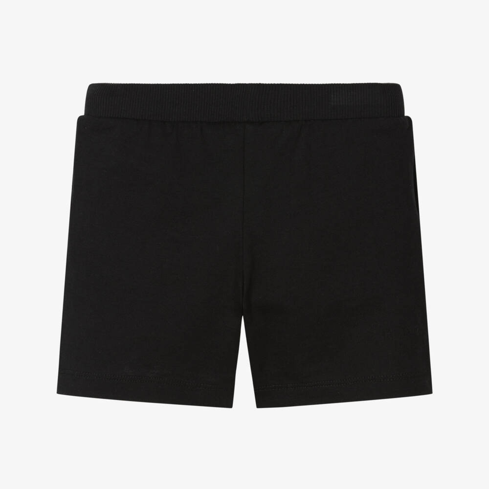 Moschino-Black Cotton Playful Bear Shorts | Childrensalon