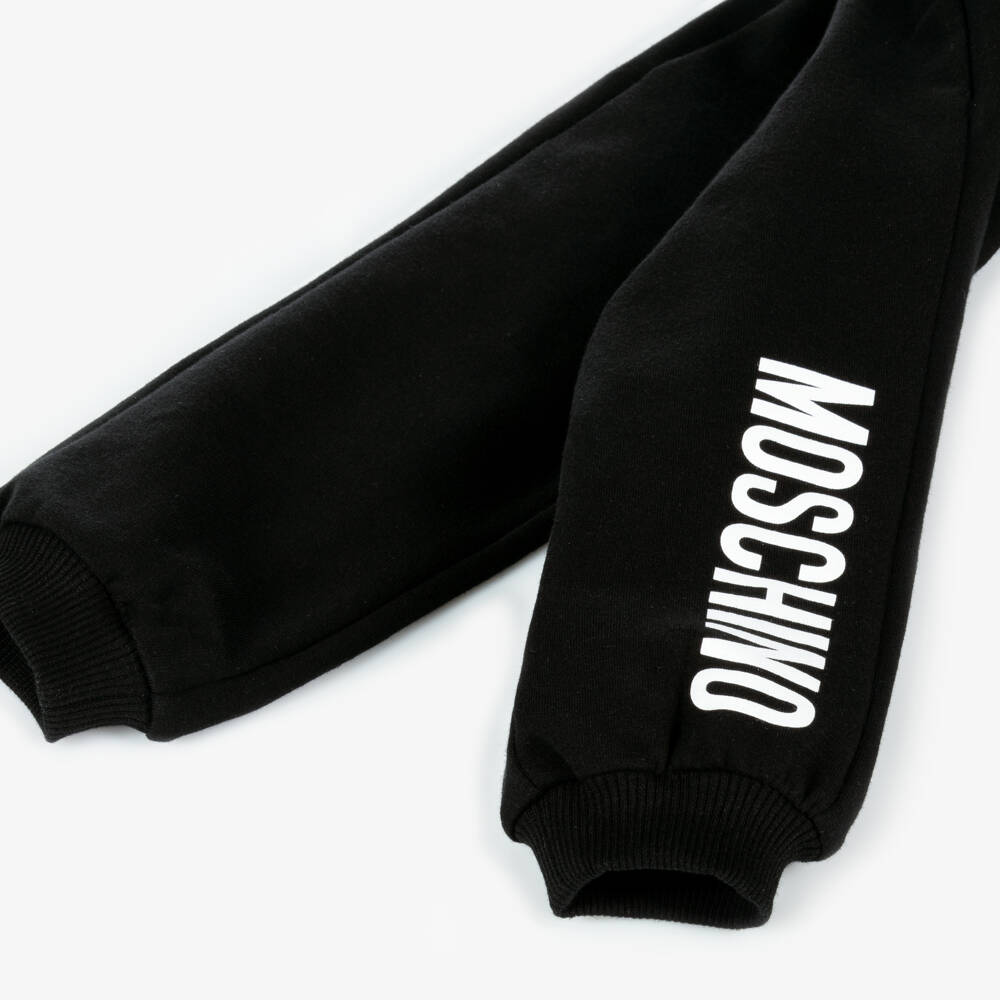 Moschino-بنطلون رياضي قطن لون أسود | Childrensalon