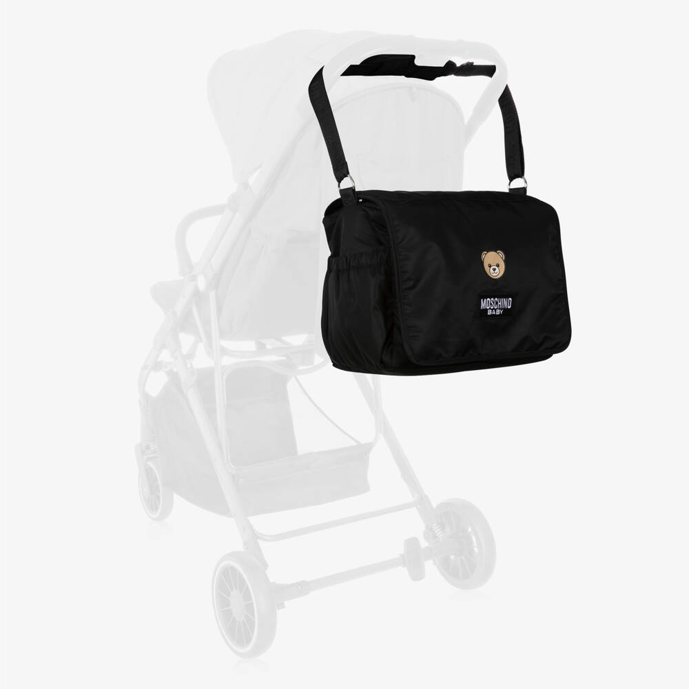 Moschino-Black Moschino Teddy Bear Changing Bag (36cm) | Childrensalon