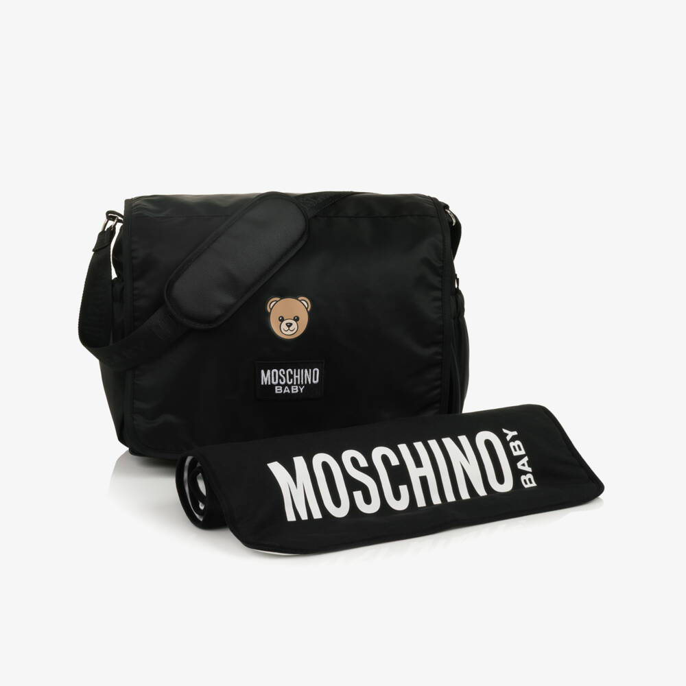 Moschino-Black Moschino Teddy Bear Changing Bag (36cm) | Childrensalon