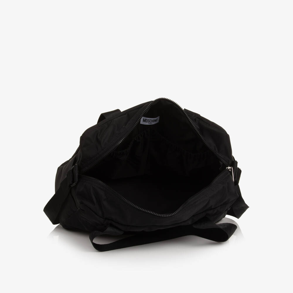 Moschino-Black Teddy Bear Logo Changing Bag (48cm) | Childrensalon