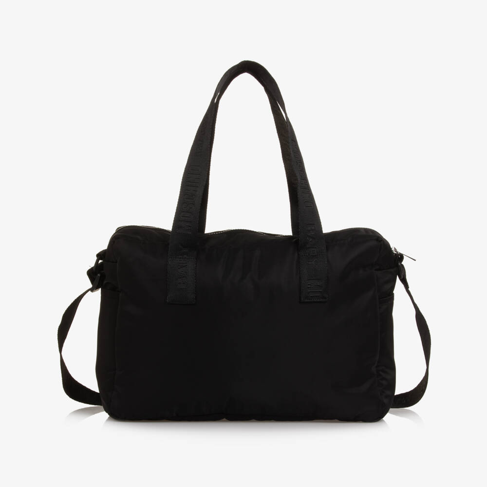 Moschino-Black Teddy Bear Logo Changing Bag (48cm) | Childrensalon