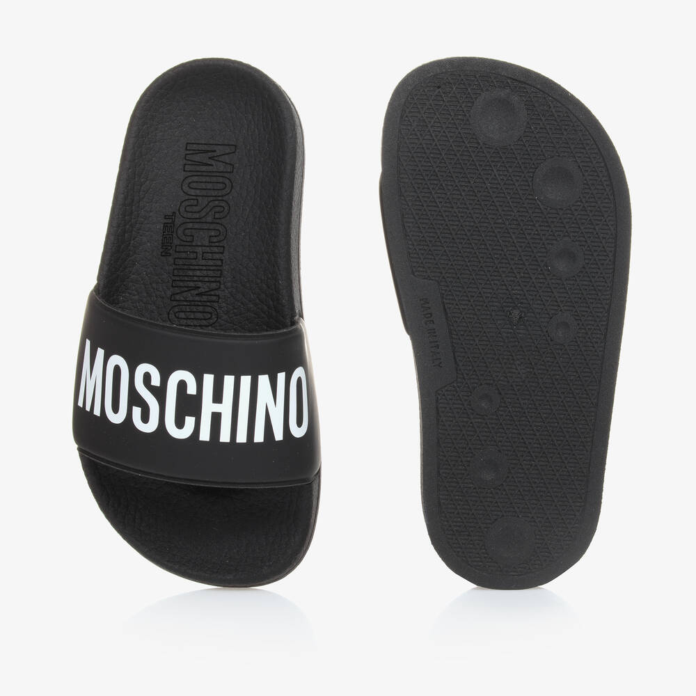 Moschino Kid-Teen-Black & White Sliders | Childrensalon
