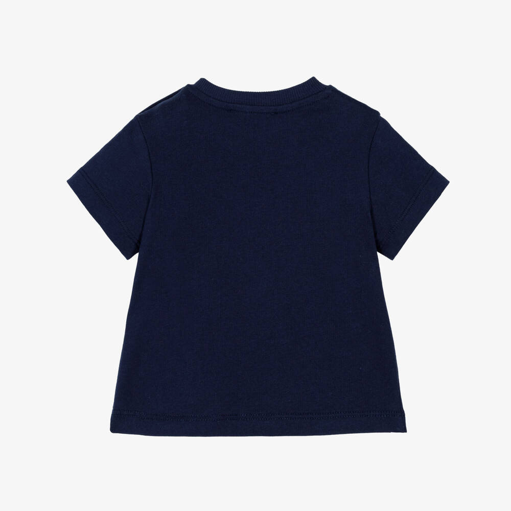 Moschino-تيشيرت أطفال رضع تيدي بير قطن لون أزرق  | Childrensalon