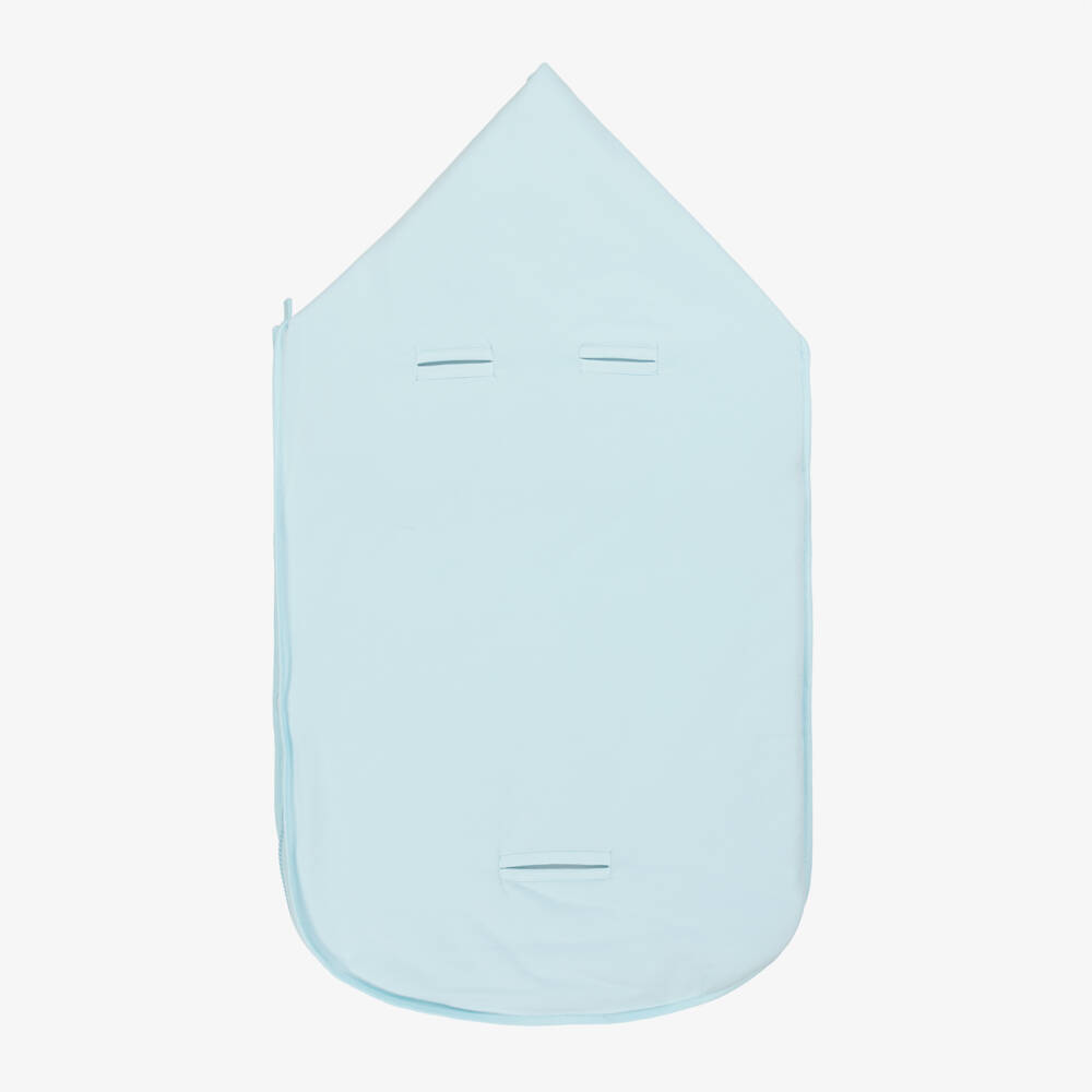 Moschino-Blue Teddy Bear Logo Cotton Nest (76cm) | Childrensalon