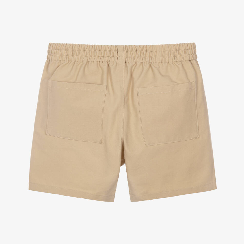 Moschino-Boys Beige Teddy Bear Shorts | Childrensalon