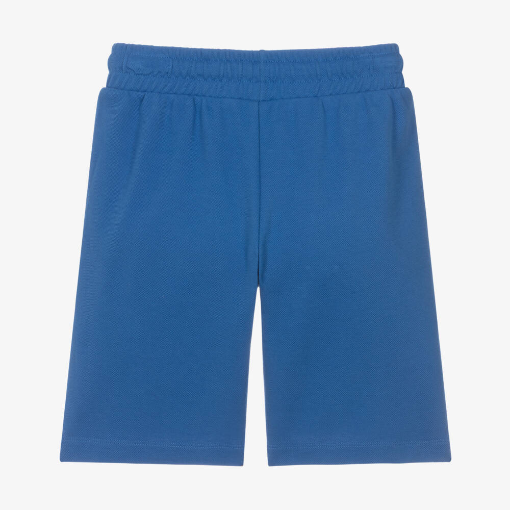 Moschino-Boys Blue Cotton Piqué Teddy Bear Shorts | Childrensalon