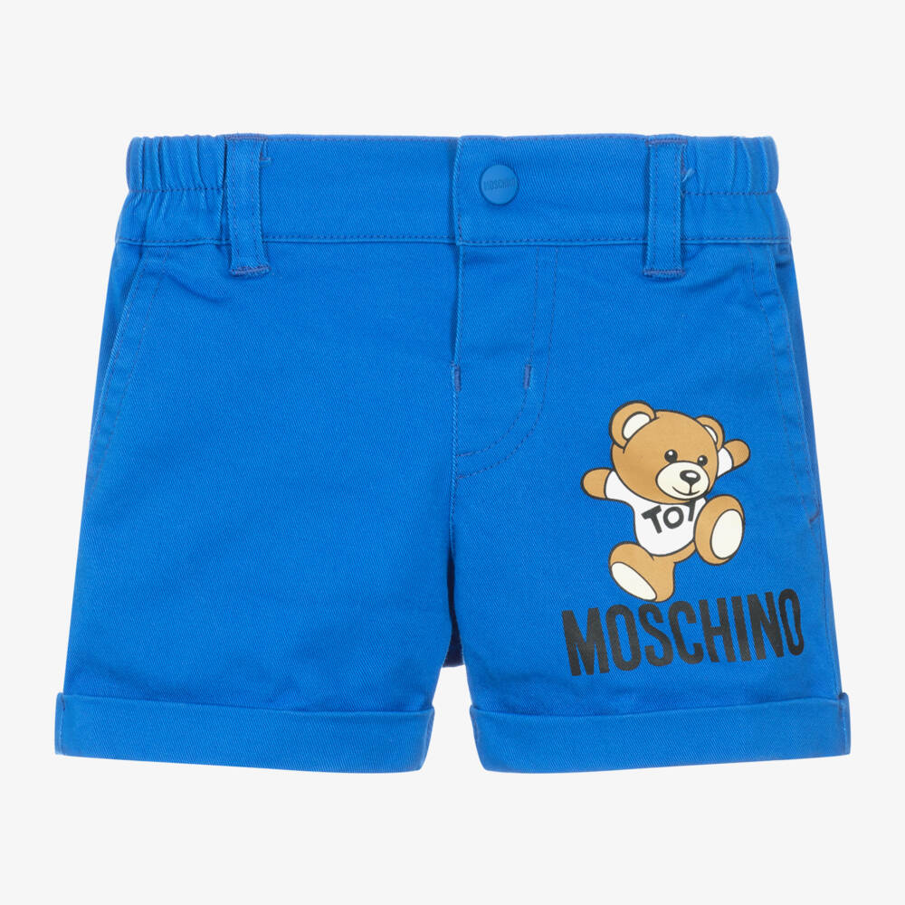 Moschino Boys Teddy Cargo Shorts in Beige