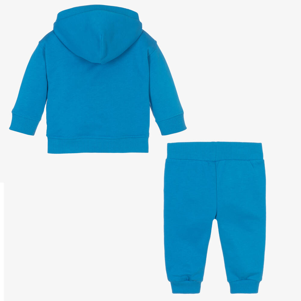 Moschino Baby-Boys Blue Cotton Tracksuit | Childrensalon