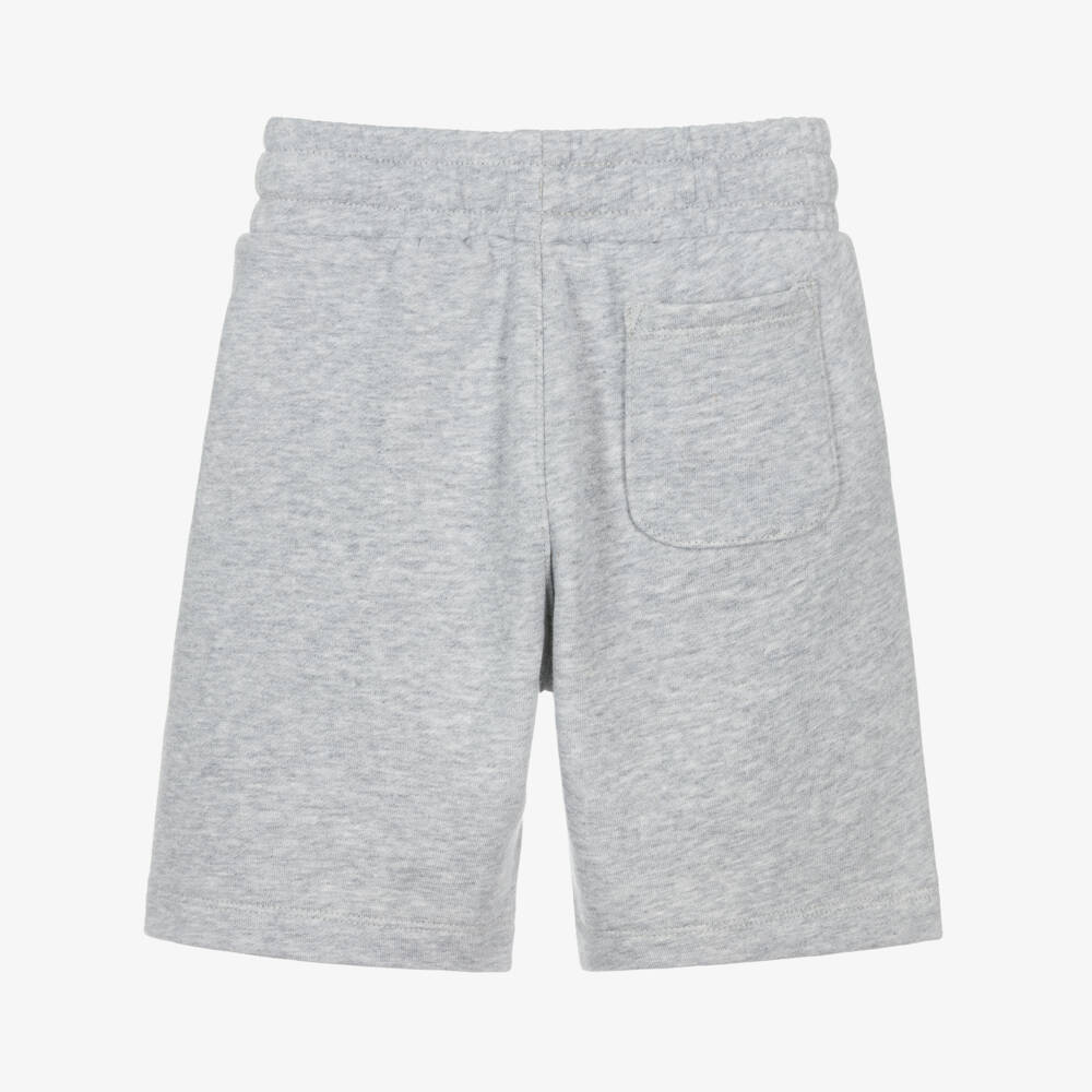 Moschino-Boys Grey Marl Cotton Jersey Teddy Bear Shorts | Childrensalon