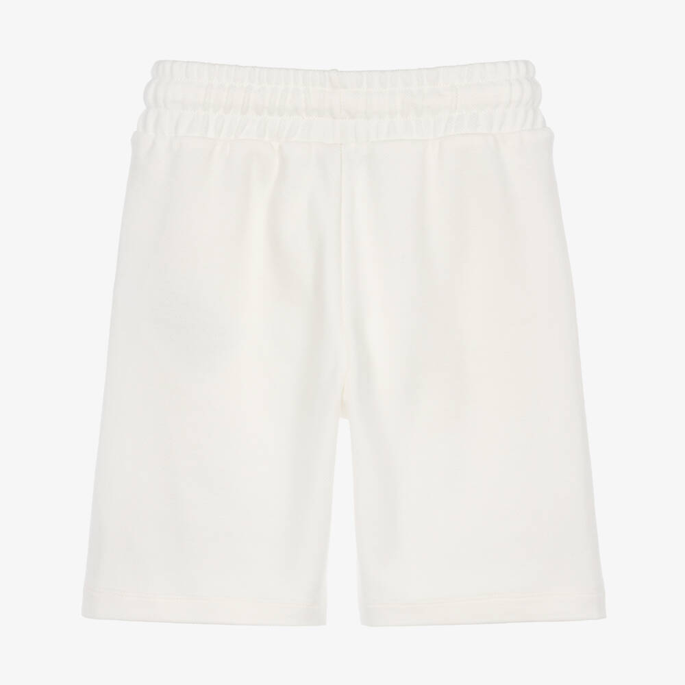 Moschino-Boys Ivory Cotton Piqué Teddy Bear Shorts | Childrensalon