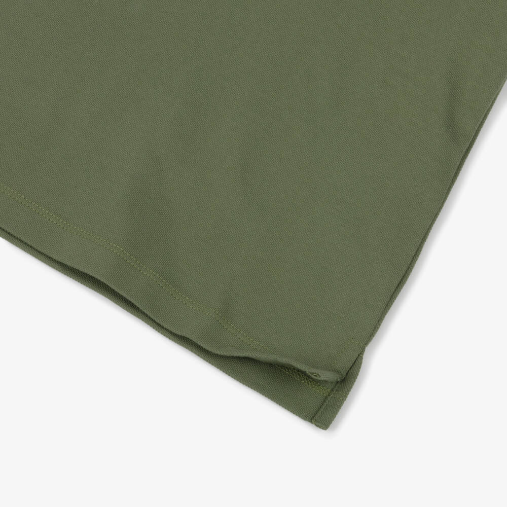 Moschino-Boys Khaki Green Cotton Piqué Teddy Bear Polo Shirt | Childrensalon