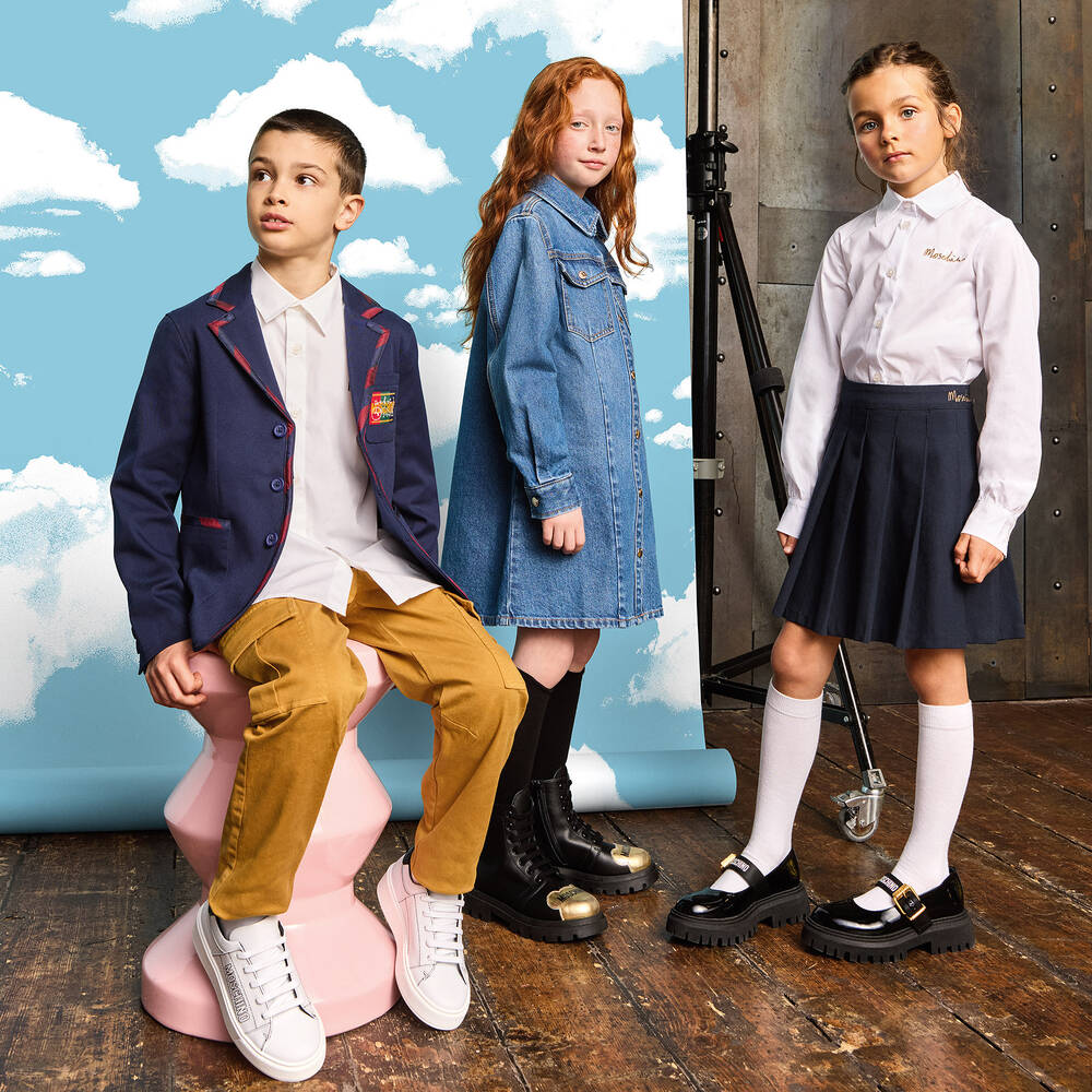 Moschino Kid-Teen-قميص بنقشة دب تيدي قطن لون أبيض | Childrensalon