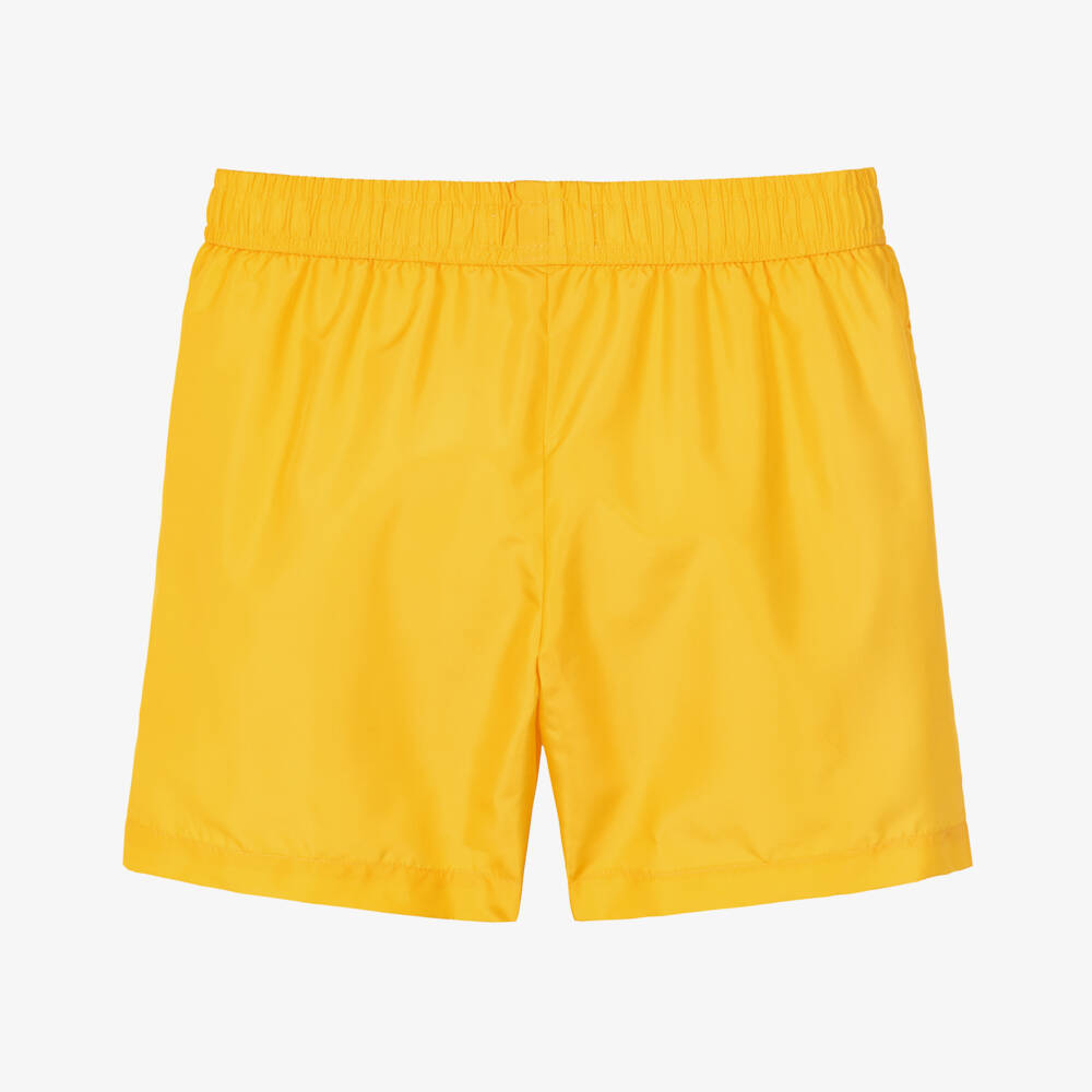Moschino-Boys Yellow Swim Shorts with Teddy Bear Logo | Childrensalon