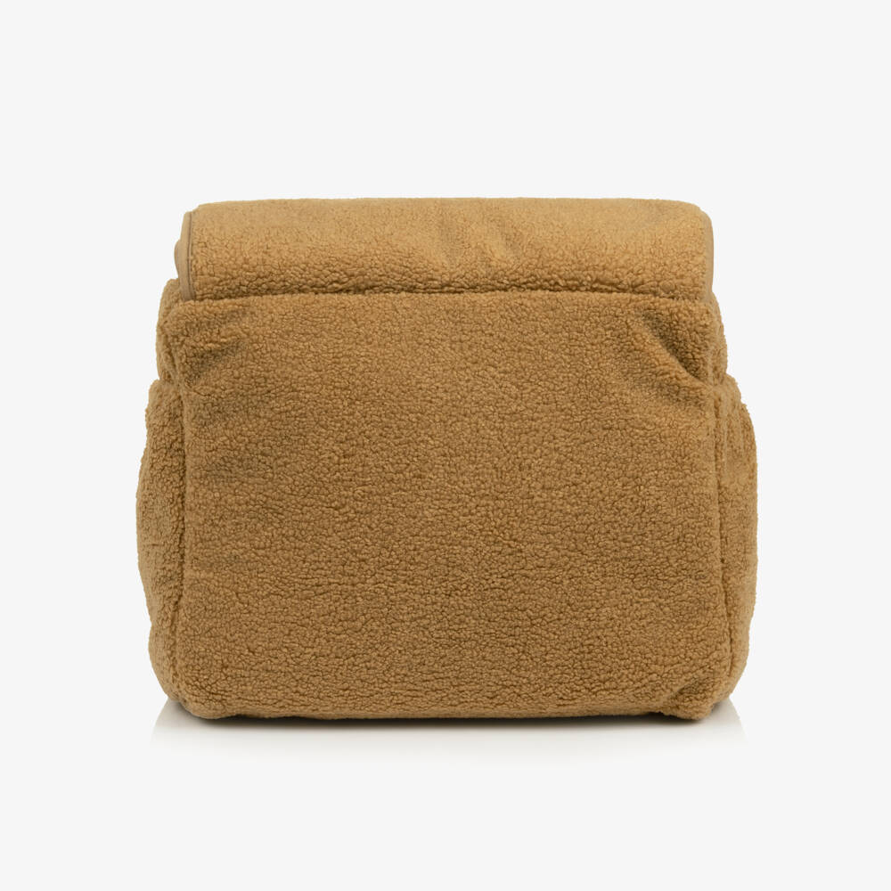 Moschino-Caramel Brown Teddy Changing Bag (38cm) | Childrensalon