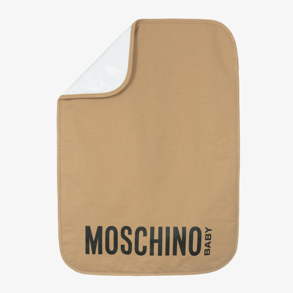 Moschino-Caramel Brown Teddy Changing Bag (38cm) | Childrensalon