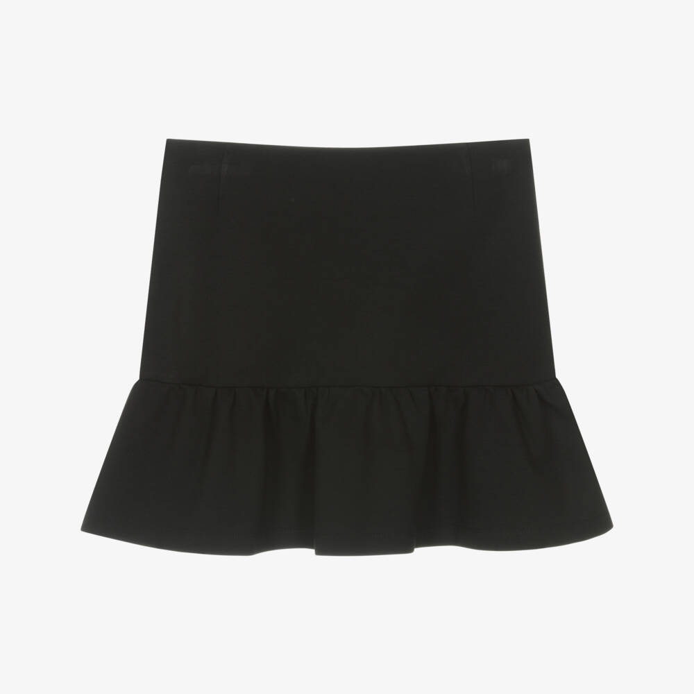 Moschino-Юбка черная из миланского трикотажа с медвежонком для девочек | Childrensalon