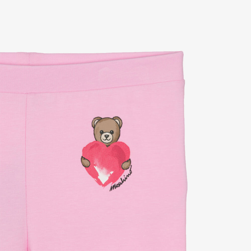 Moschino-ليقنز قطن لون زهري للبنات | Childrensalon