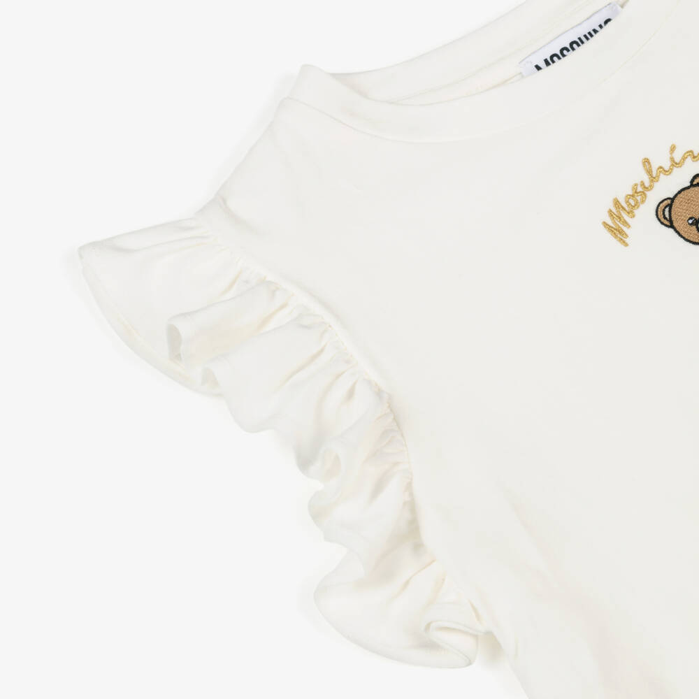 Moschino-Girls Pink Tulle Bubble Hem Skirt Set | Childrensalon