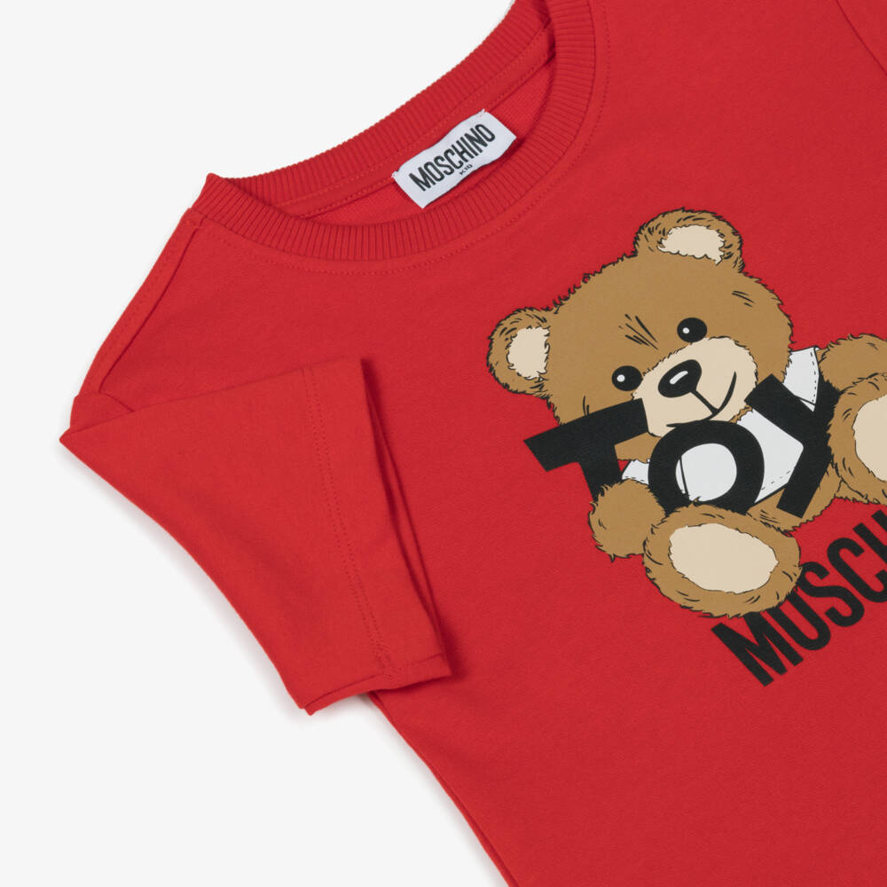 Moschino Red Festive Teddy Bear Trouser Set main image 0