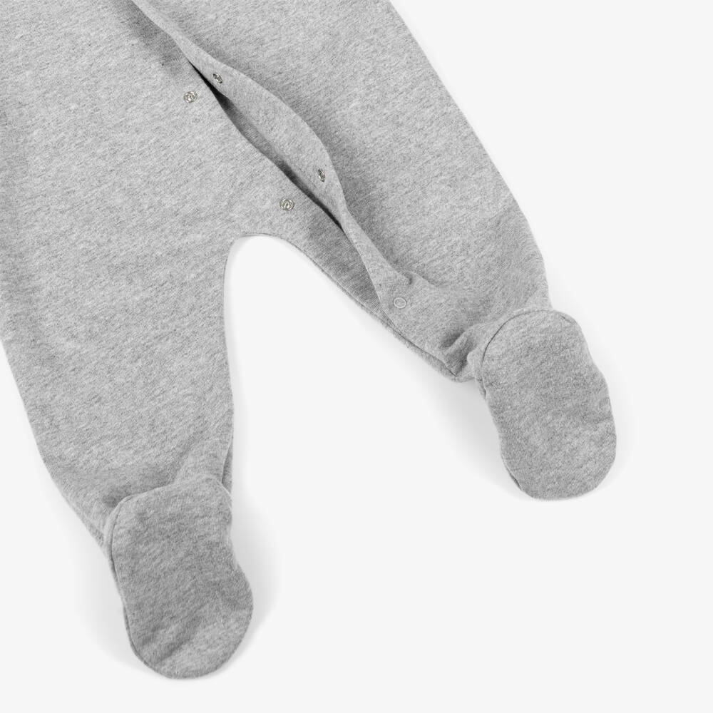 Moschino-أفرول بيبي غرو بشعار دب تيدي قطن لون رمادي للأطفال | Childrensalon