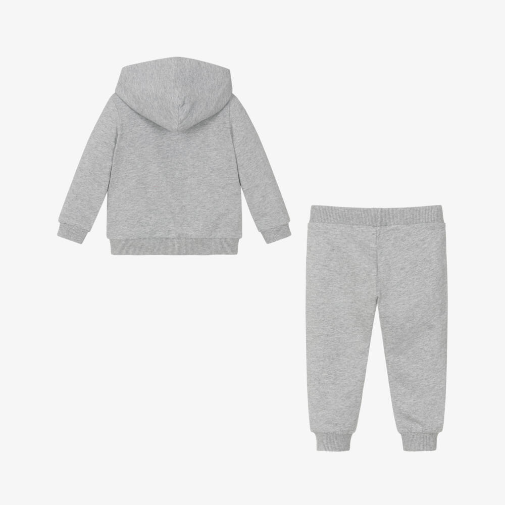 Moschino-Grey Cotton Teddy Bear Tracksuit | Childrensalon