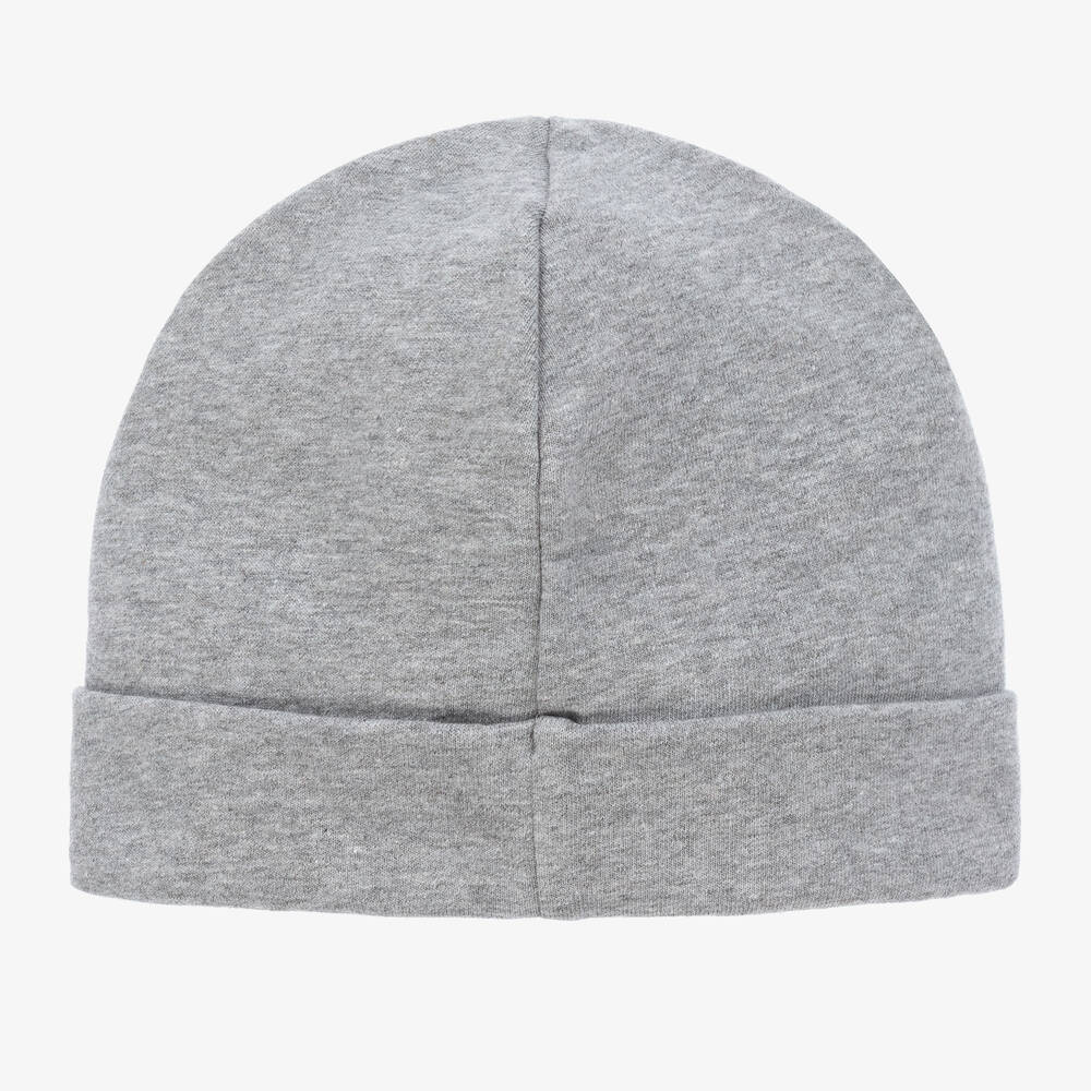 Moschino Baby-Grey Teddy Bear Baby Layette Hat | Childrensalon