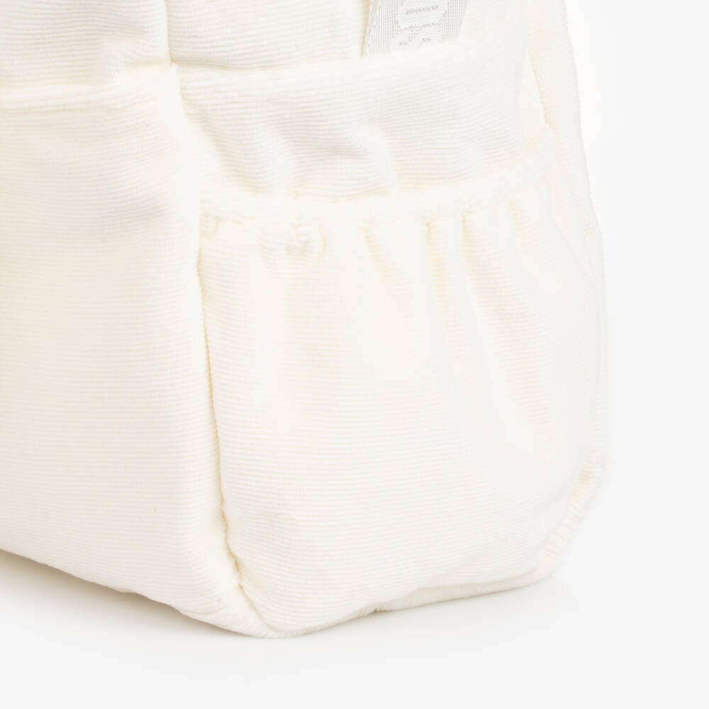 Moschino-Ivory Corduroy Baby Changing Bag (50cm) | Childrensalon
