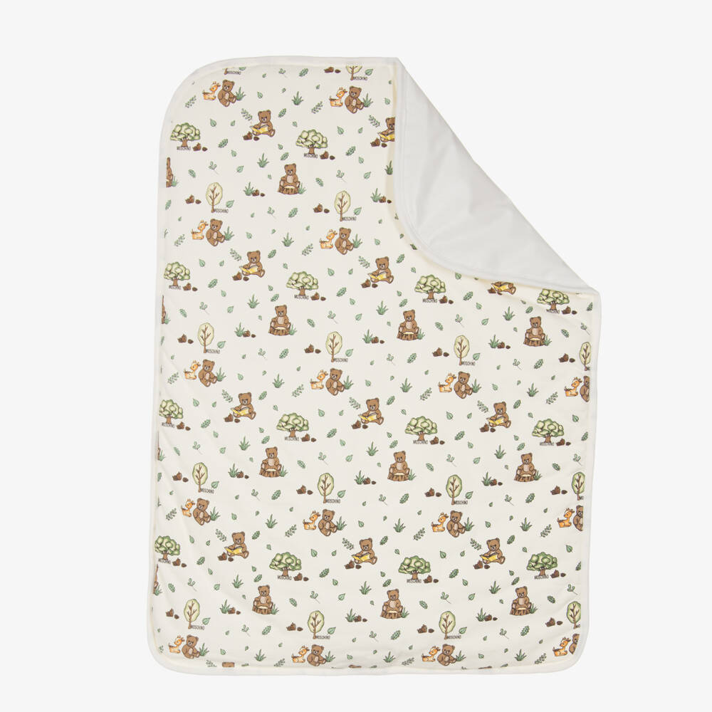 Moschino-Ivory Corduroy Baby Changing Bag (50cm) | Childrensalon