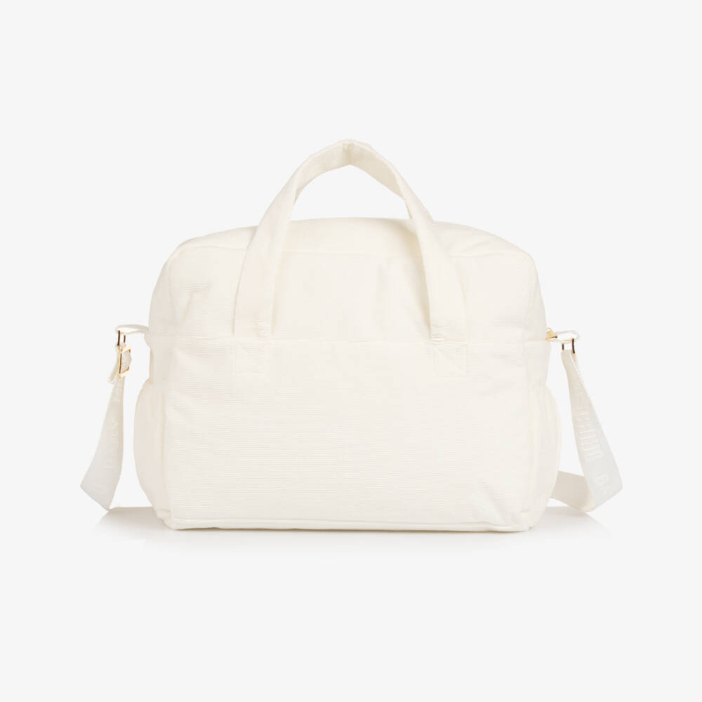 Moschino-Ivory Corduroy Baby Changing Bag (50cm) | Childrensalon