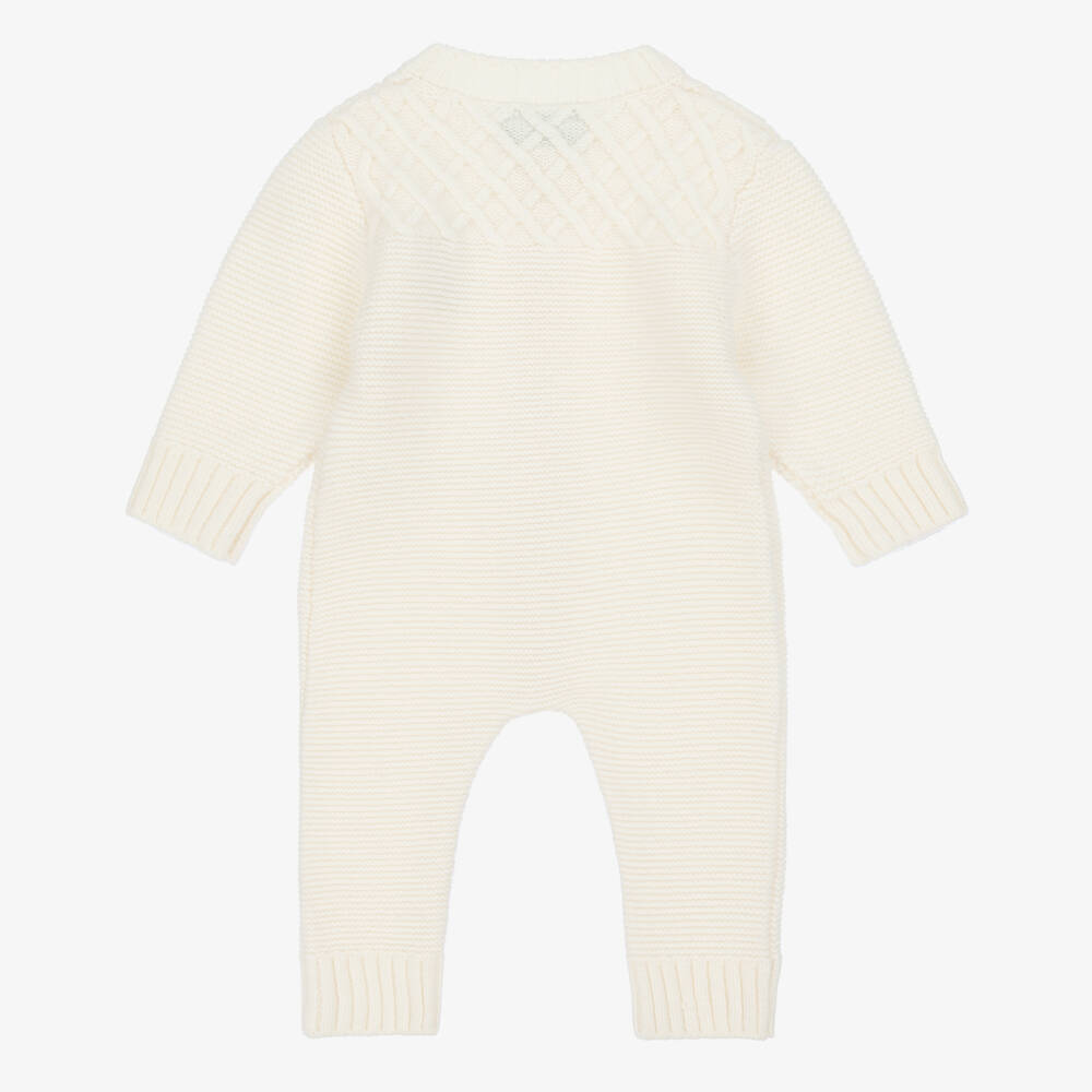 Moschino-Ivory Knitted Wool Romper  | Childrensalon