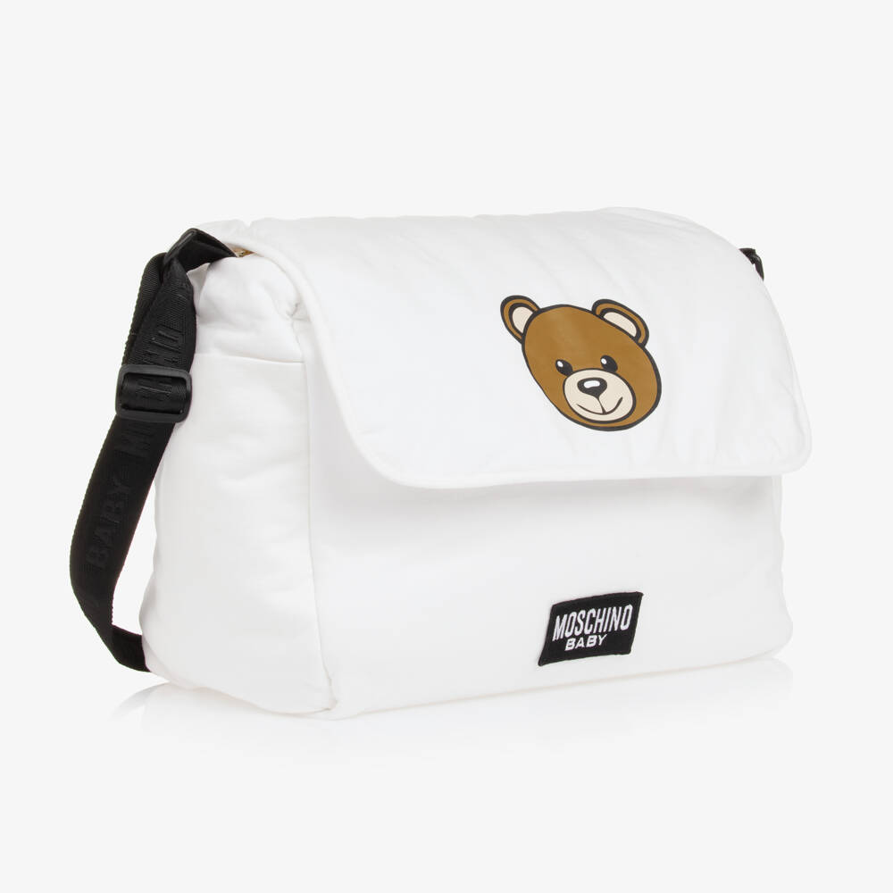Moschino-Ivory Teddy Bear Changing Bag (40cm) | Childrensalon