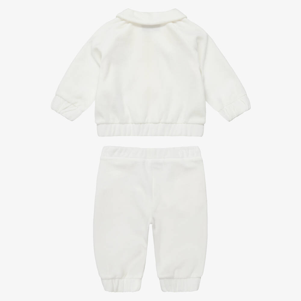 Moschino-Ivory Teddy Bear Velour Tracksuit | Childrensalon